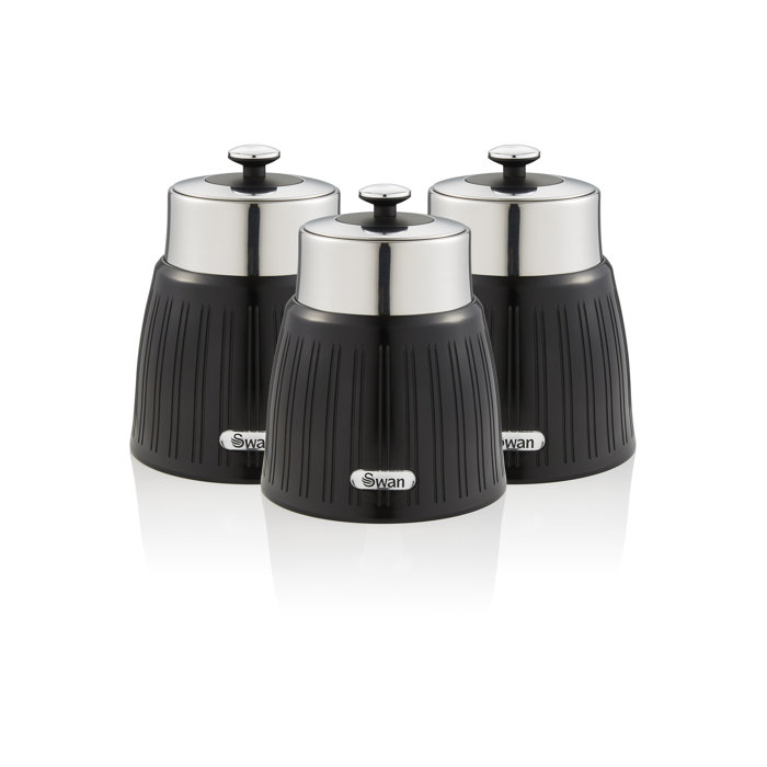 Swan 3 Piece Coffee, Tea, & Sugar Jar Set & Reviews Wayfair.co.uk